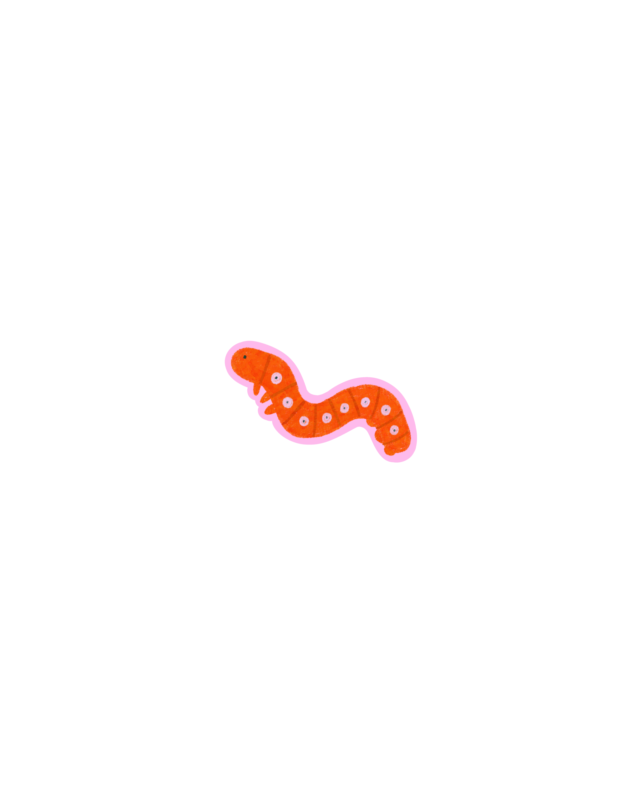Worm Sticker
